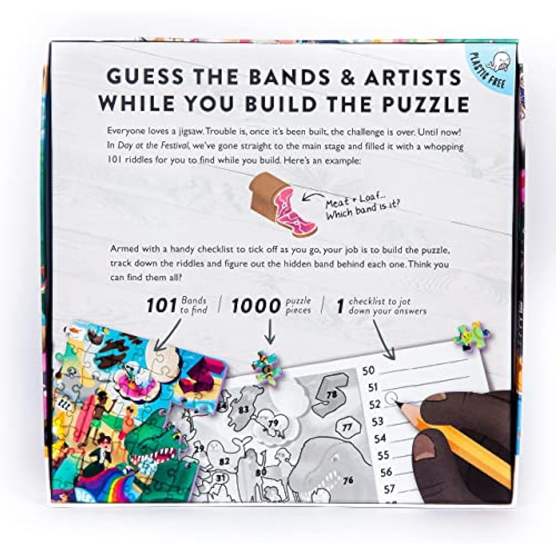 Big Potato 1000 Piece Music Jigsaw Puzzle for Adults with 101 Riddles