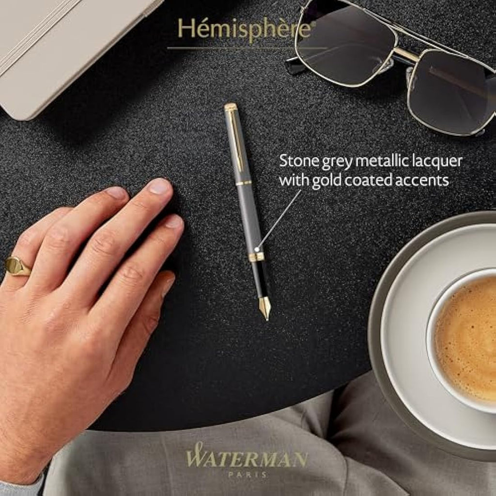 Waterman Hémisphère Fountain Pen – Stone Grey Fine Nib with Gift Box