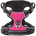 HEELE No Pull Dog Harness | Reflective Padded Adjustable Vest - Fuchsia, S