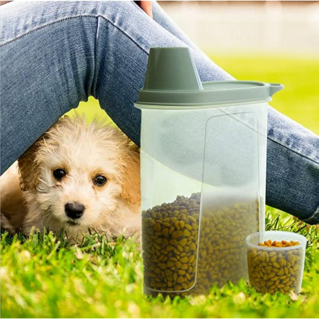 Airtight Dog Food Storage Container - 2 Pack, 2.3L Green