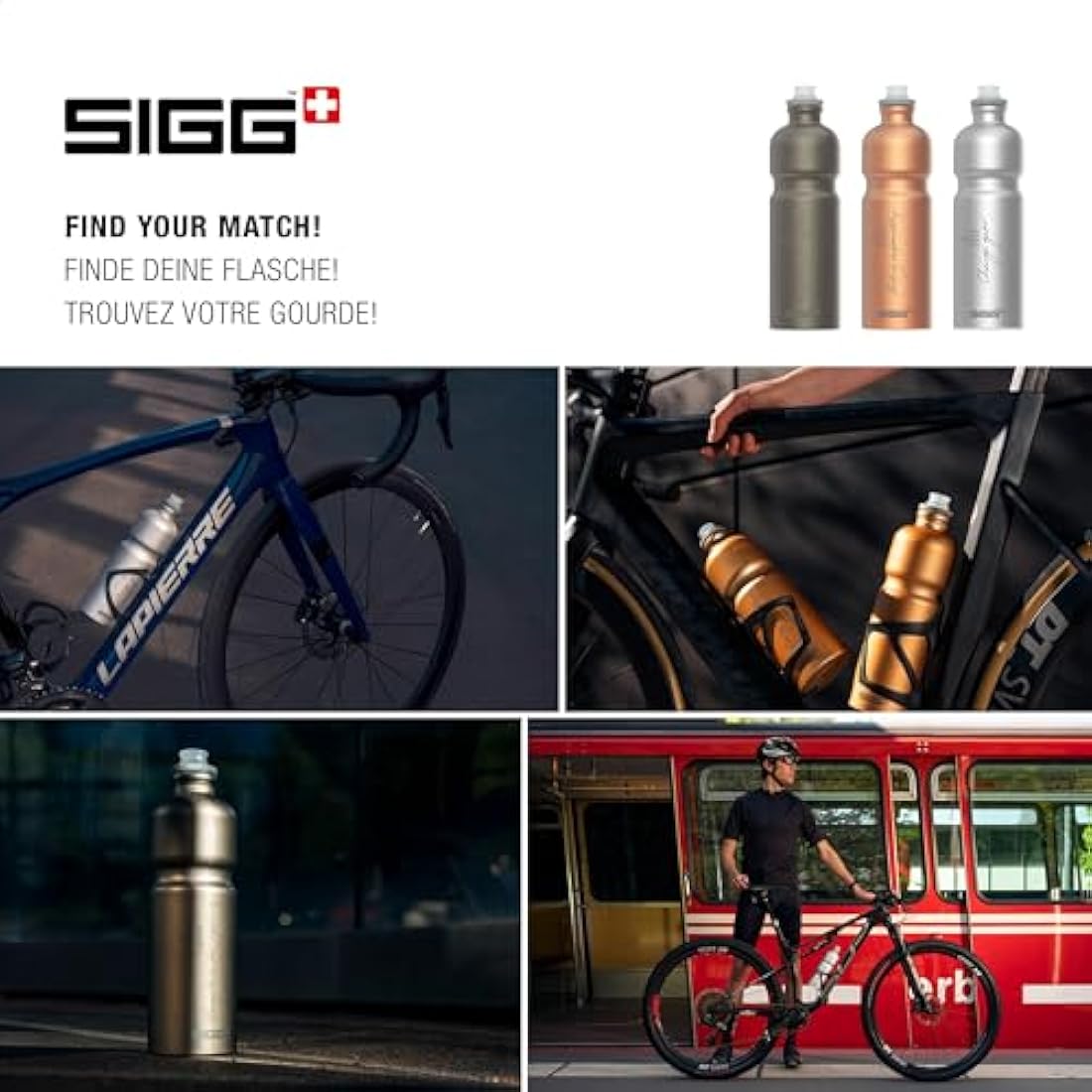 Sigg Move MyPlanet Aluminium Bike Water Bottle – Smoked Pearl – 0.75L