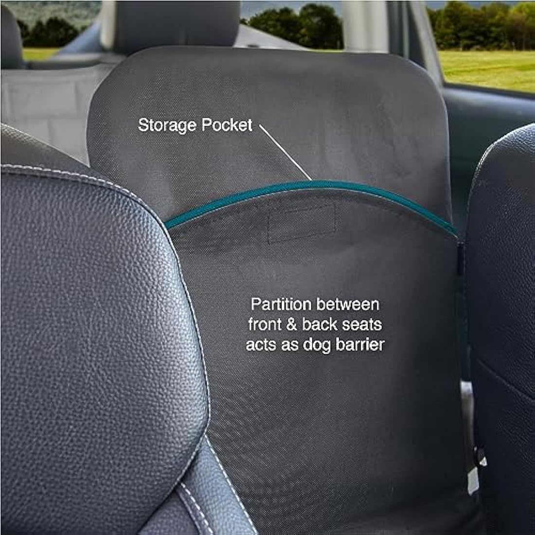 Kurgo Rover Backseat Bridge | Waterproof Dog Car Seat Extender – Black