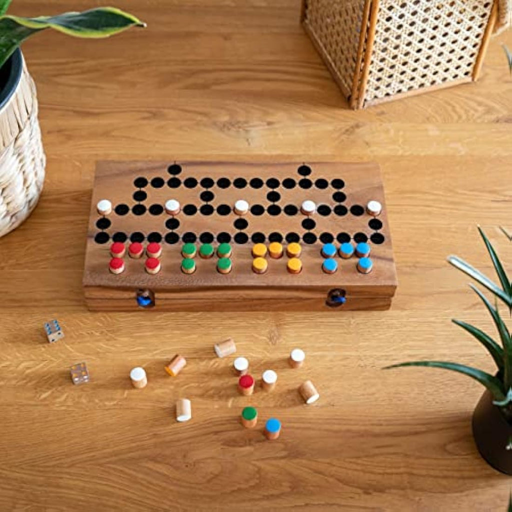 Logoplay Blockade Wooden Dice Game – Foldable Strategy Board Game