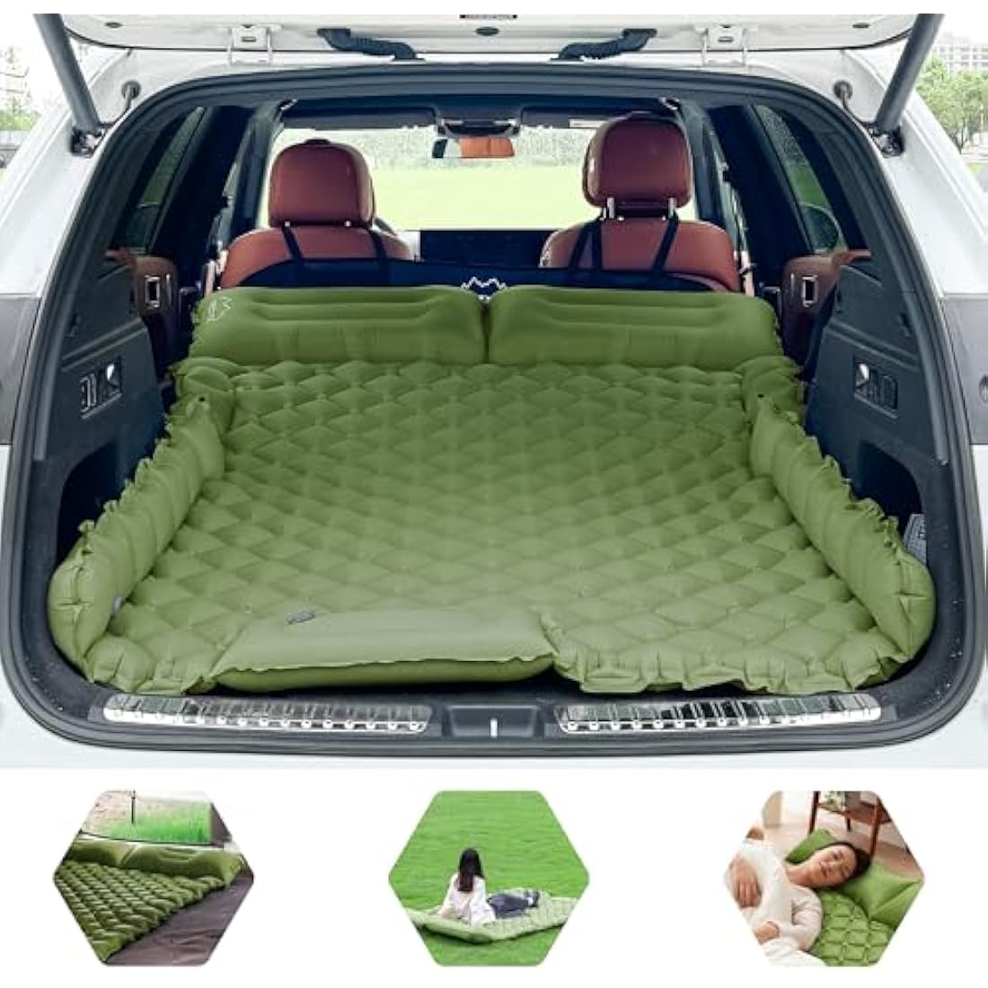 ONTYZZ SUV Car Inflatable Mattress – 2 Person Self Inflating Bed with Pump