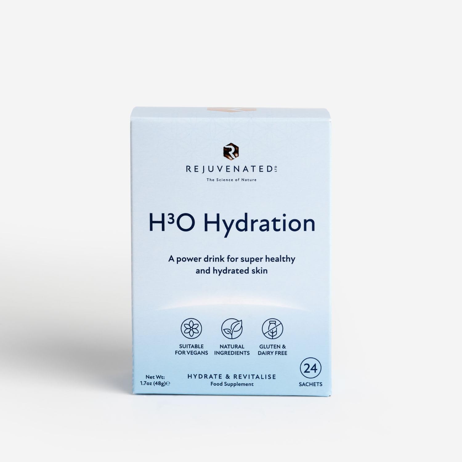 Rejuvenated H3O Hydration Supplement with Hyaluronic Acid – 24 Sachets
