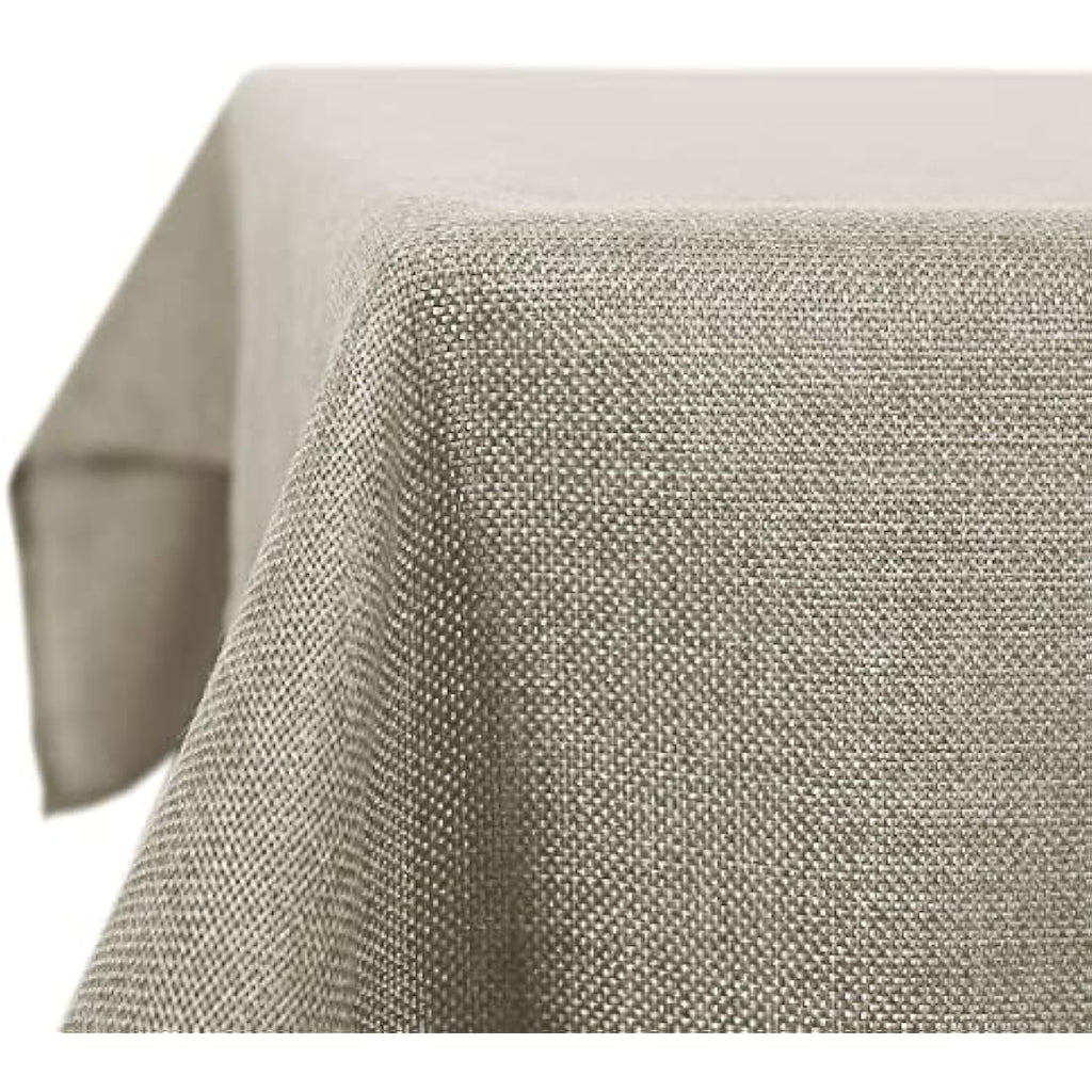Deconovo Waterproof Linen Effect Tablecloth - 140 x 250 cm - Linen