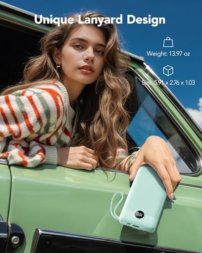 VRURC 20000mAh Portable Charger | 22.5W Fast Charging Power Bank with Cables