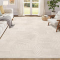 Enyhom Washable Geometric Area Rug – 120x160cm Non-Slip Soft Fluffy Carpet