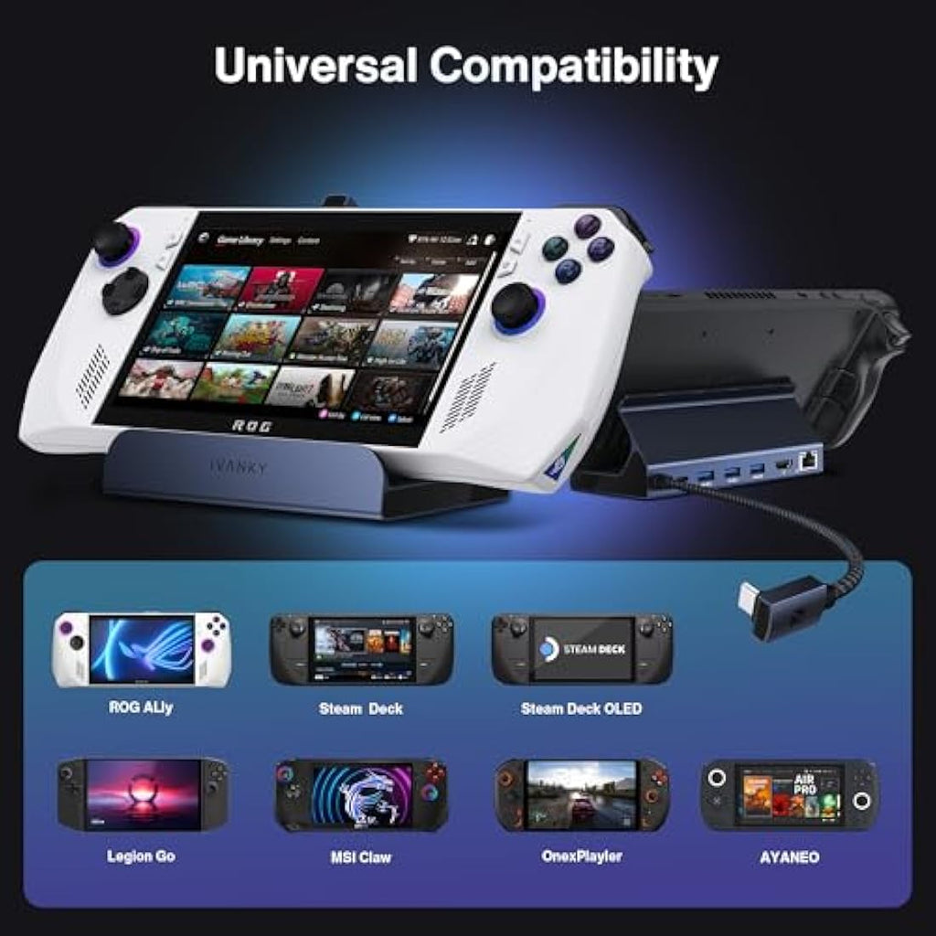 iVANKY 8-in-1 Docking Station for Steam Deck & ROG Ally | 4K@144Hz HDMI