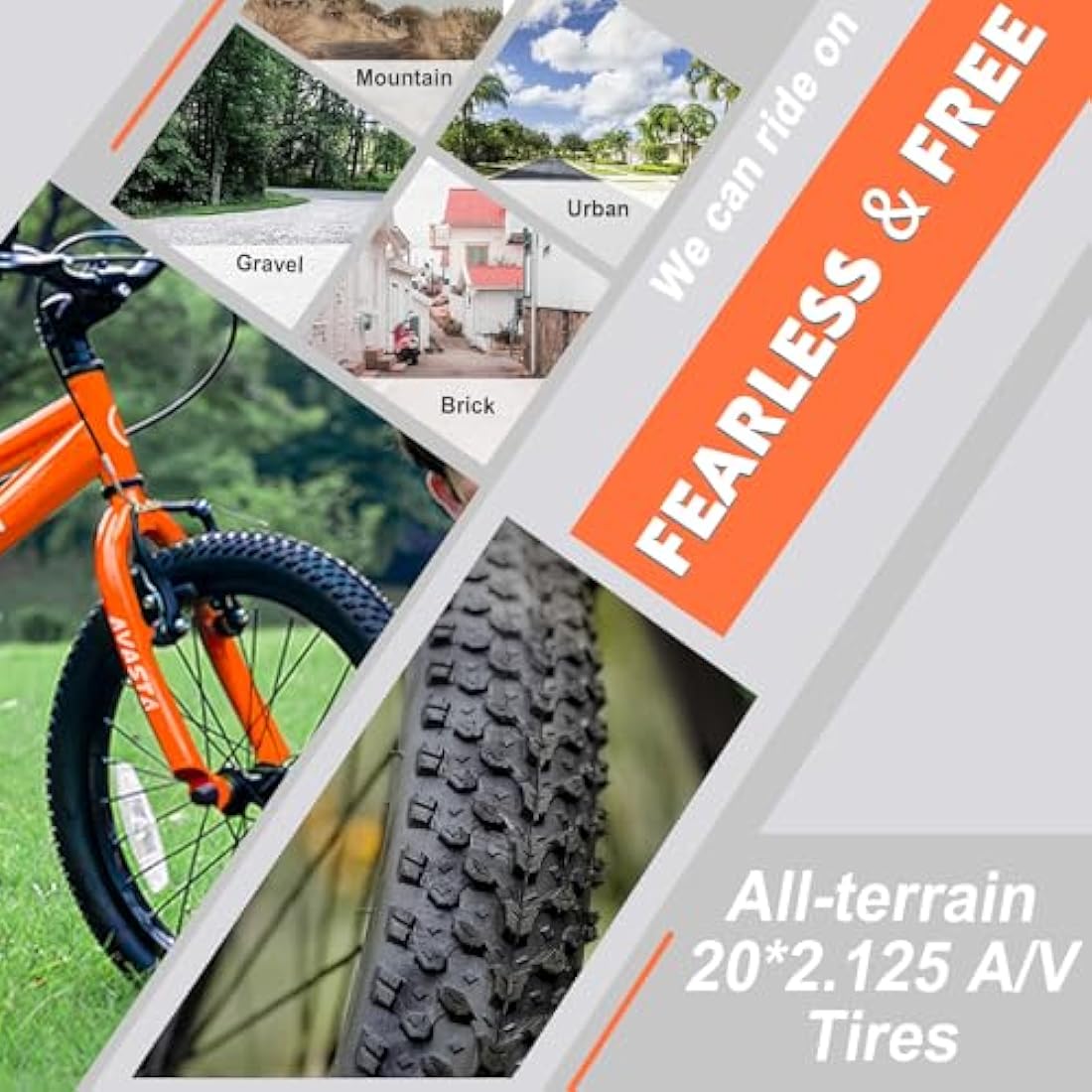 AVASTA Bilbo 20 Inch Kids Bike - Dual Handbrakes & Steel Frame
