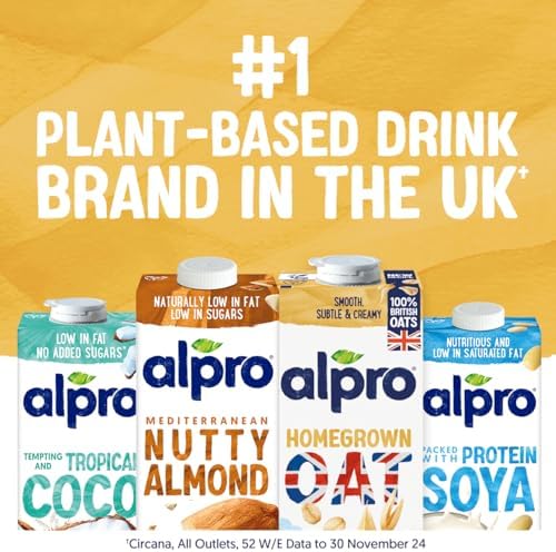 Alpro Oat Drink - Plant-Based Dairy Free Milk Alternative - 1L (Pack of 8)