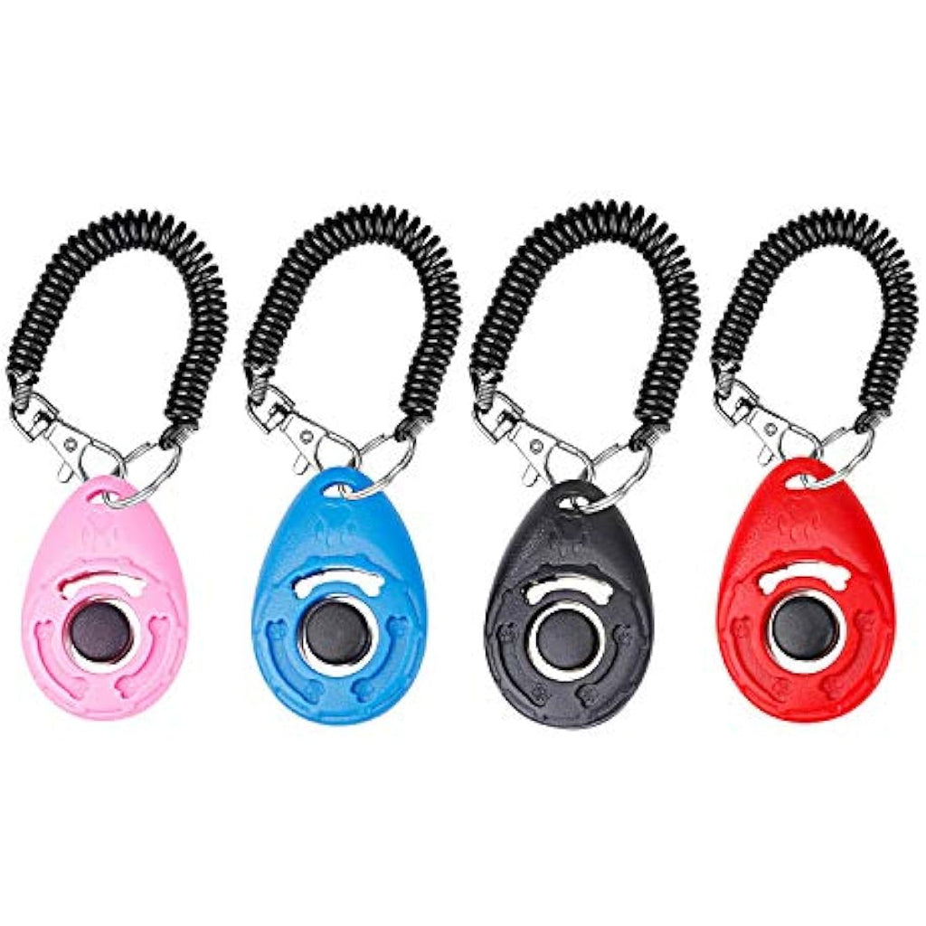Dog Training Clickers with Wrist Strap - 4-Pack Set