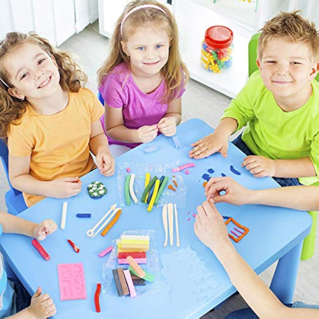 SUNNOW Polymer Clay Set – 46 Colors Modelling Kit for Kids DIY Crafts