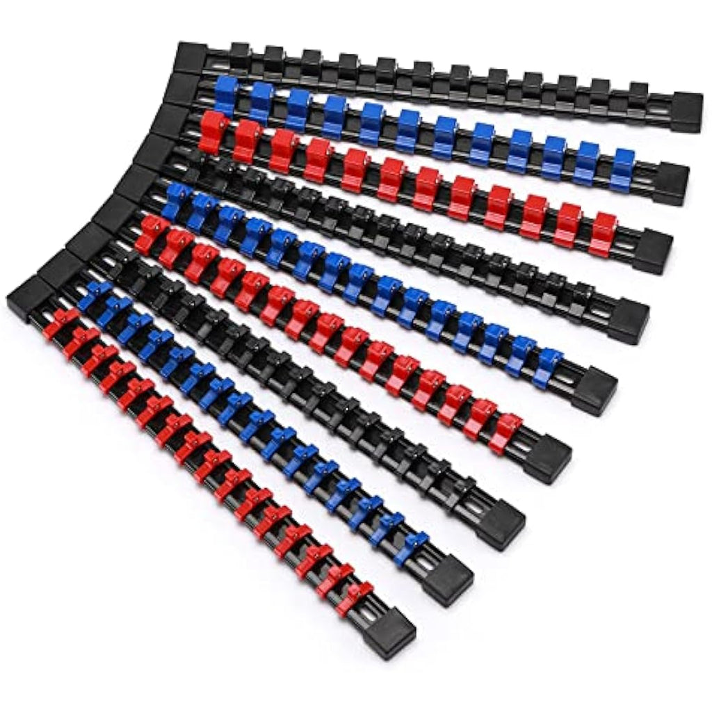 CASOMAN 9PC ABS Socket Organizer Set | 1/4, 3/8, 1/2-Inch Drive Holders