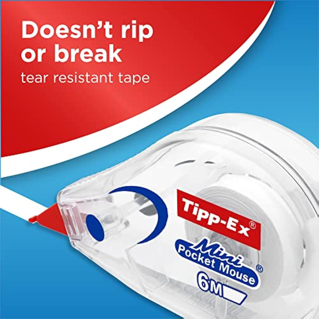 Tipp-Ex Mini Pocket Mouse Correction Tape – White, 6m (Box of 10)