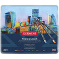 Derwent Procolour Pencils - Set of 24 Professional Drawing Pencils in Tin