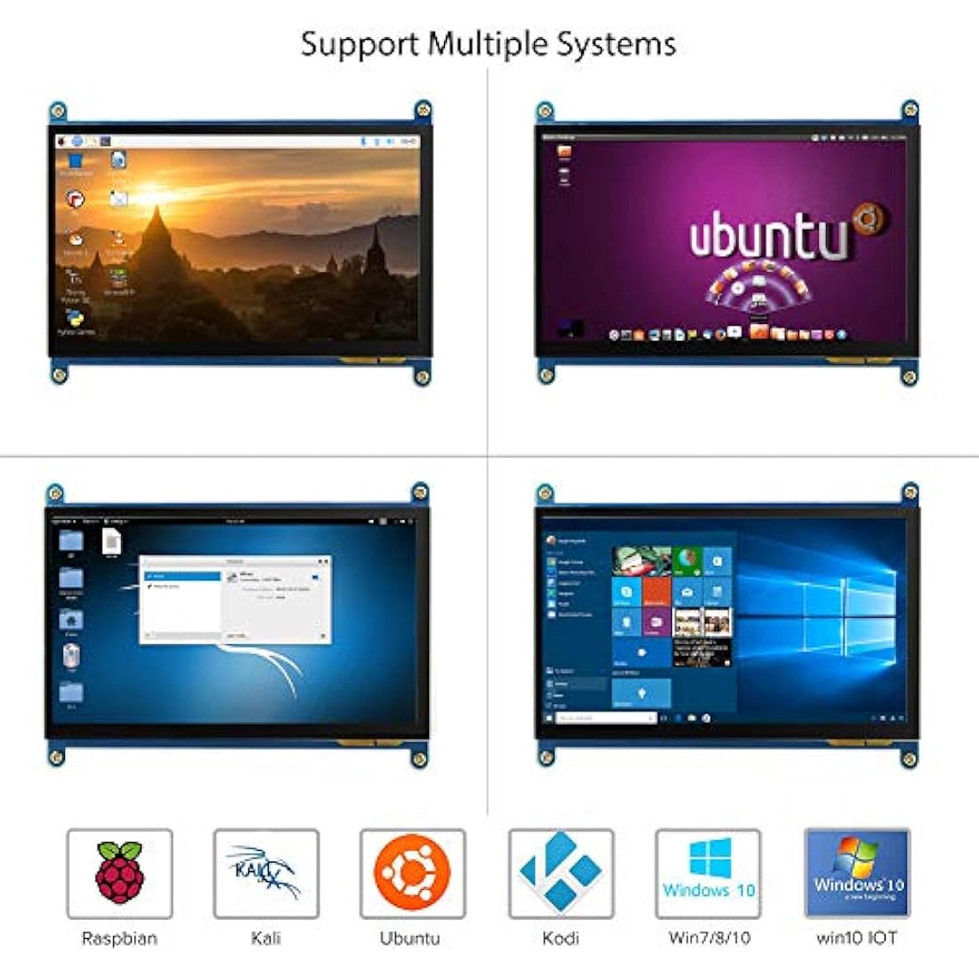 ELECROW 10.1 Inch Touchscreen Monitor | 1280x800 IPS Raspberry Pi Display