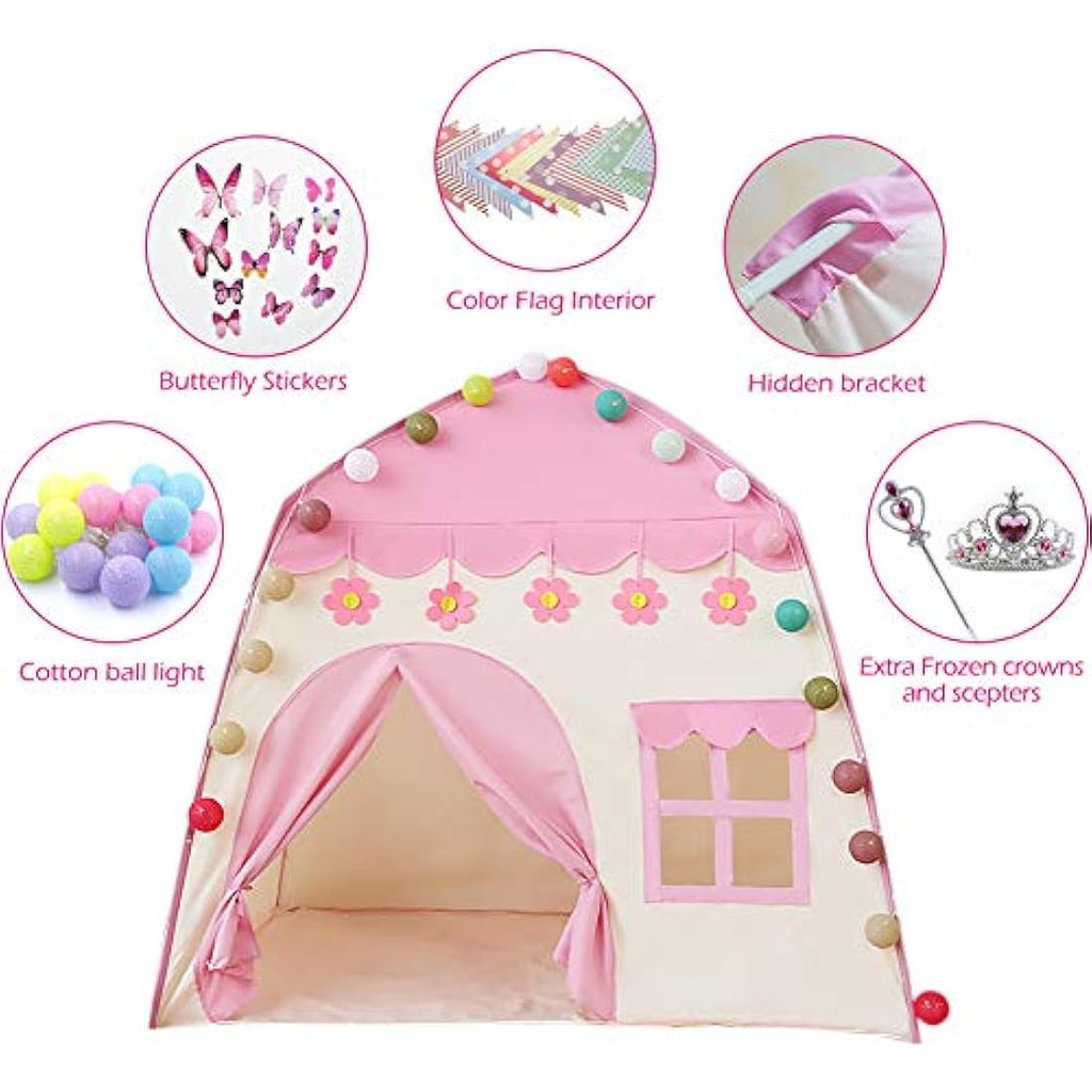 Labeol Princess Castle Play Tent | Large Kids Playhouse with Lights