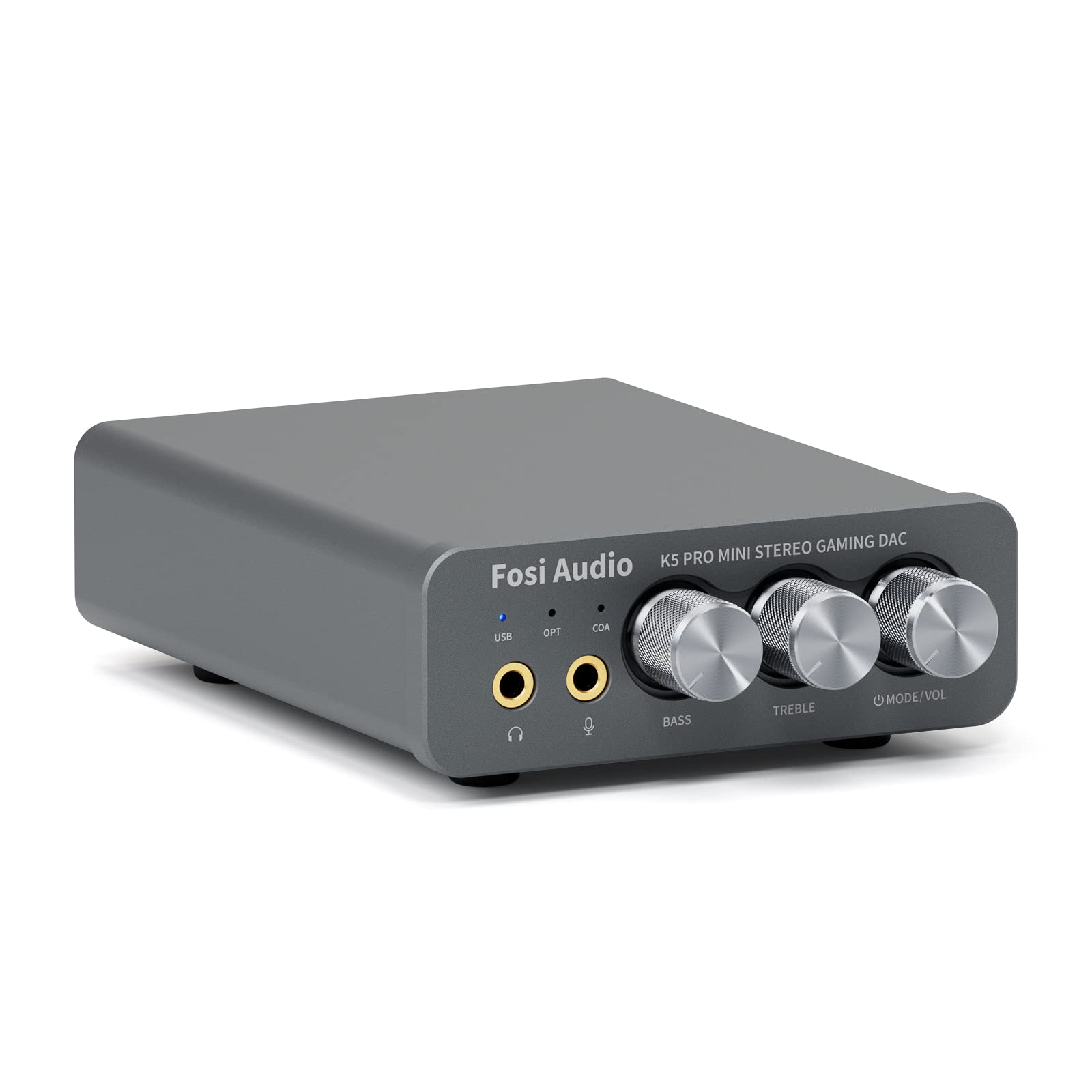 Fosi Audio K5 Pro DAC Amp | Mini HiFi Stereo Headphone Amplifier for Gaming