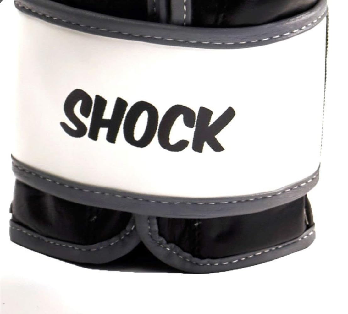 Leone 1947 Shock Boxing Gloves – Unisex Leather Sparring Gear, Black, 10oz