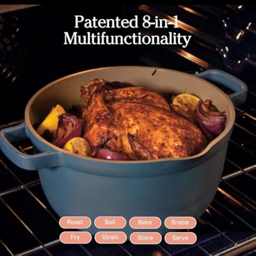 Our Place Perfect Pot – 5.2L Nonstick Ceramic Dutch Oven, Blue Salt