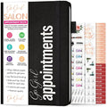GoGirl Salon Appointment Book - Undated 15-Min Interval Planner, Black