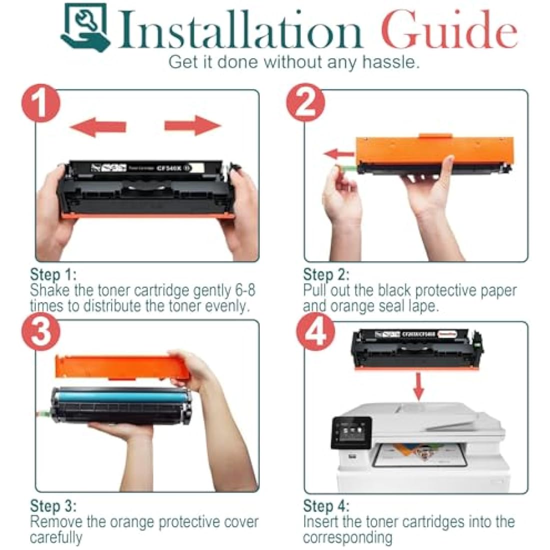 HenceBuy 410A Toner Cartridges for HP Color LaserJet Pro M477 M452 | 4-Pack