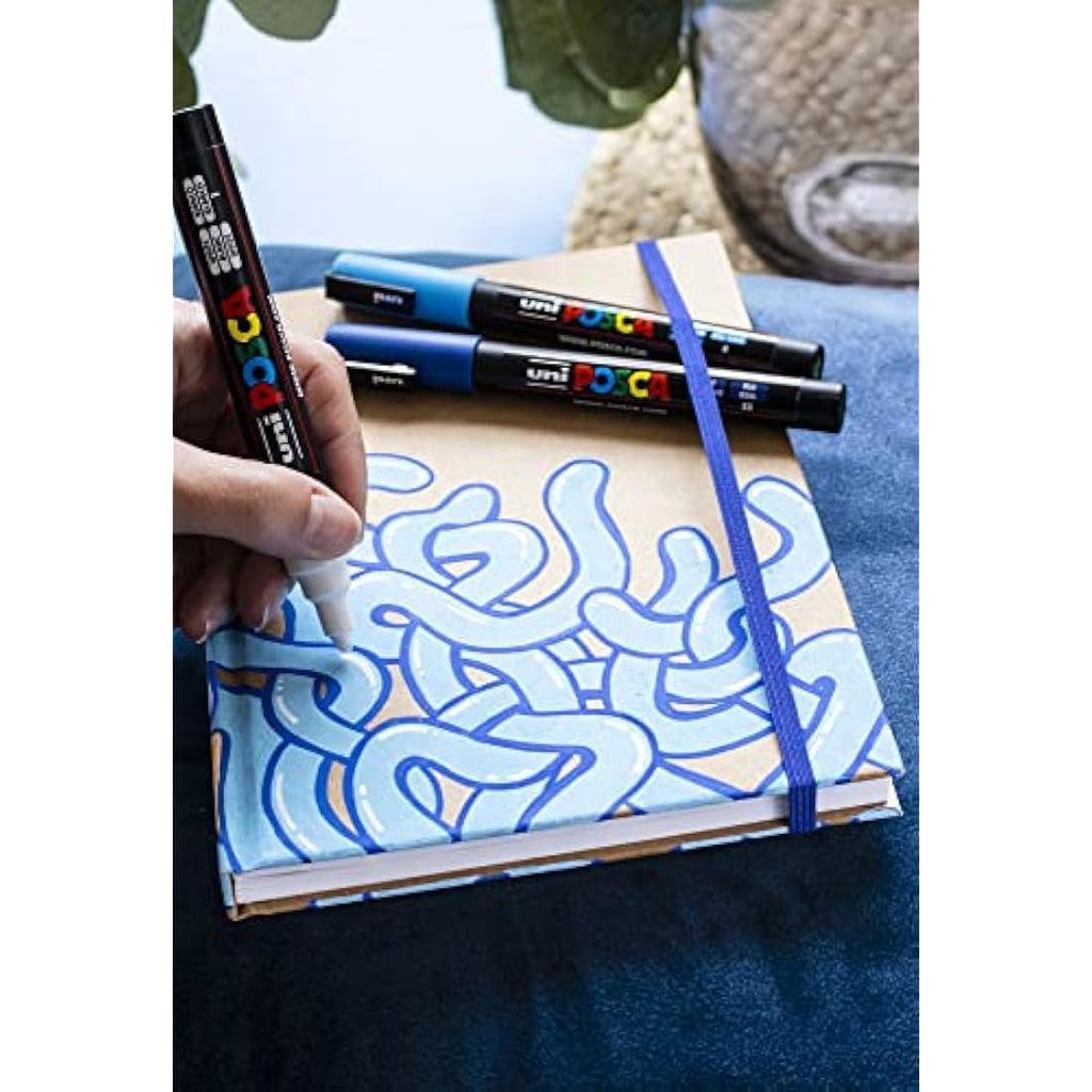 Posca Paint Markers | Black & White Multi-Surface Pen Set | 8 Pack