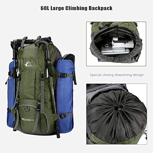 Jolof Store 60L Waterproof Hiking Backpack – Lightweight Camping Rucksack