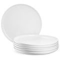 Jassceram 10.5 Inch White Ceramic Dinner Plates | Set of 6 Round Plates