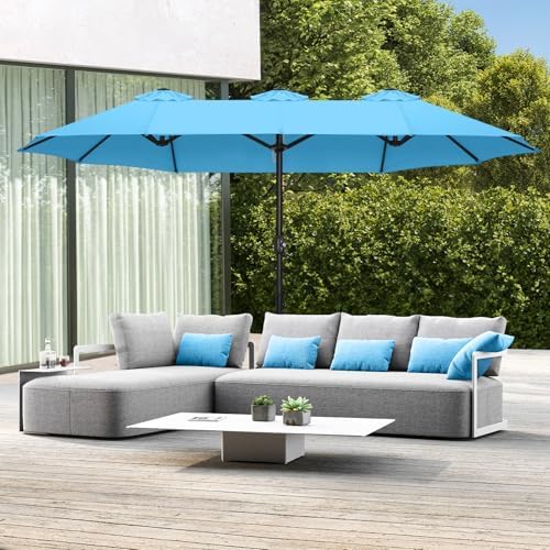 ABCCANOPY 4.5M Double-Sided Aluminum Patio Umbrella | Large Garden Shade