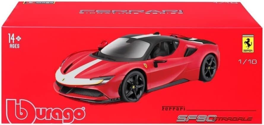 Bburago Ferrari SF90 Stradale Die-Cast Model Car – 1:18 Scale Replica