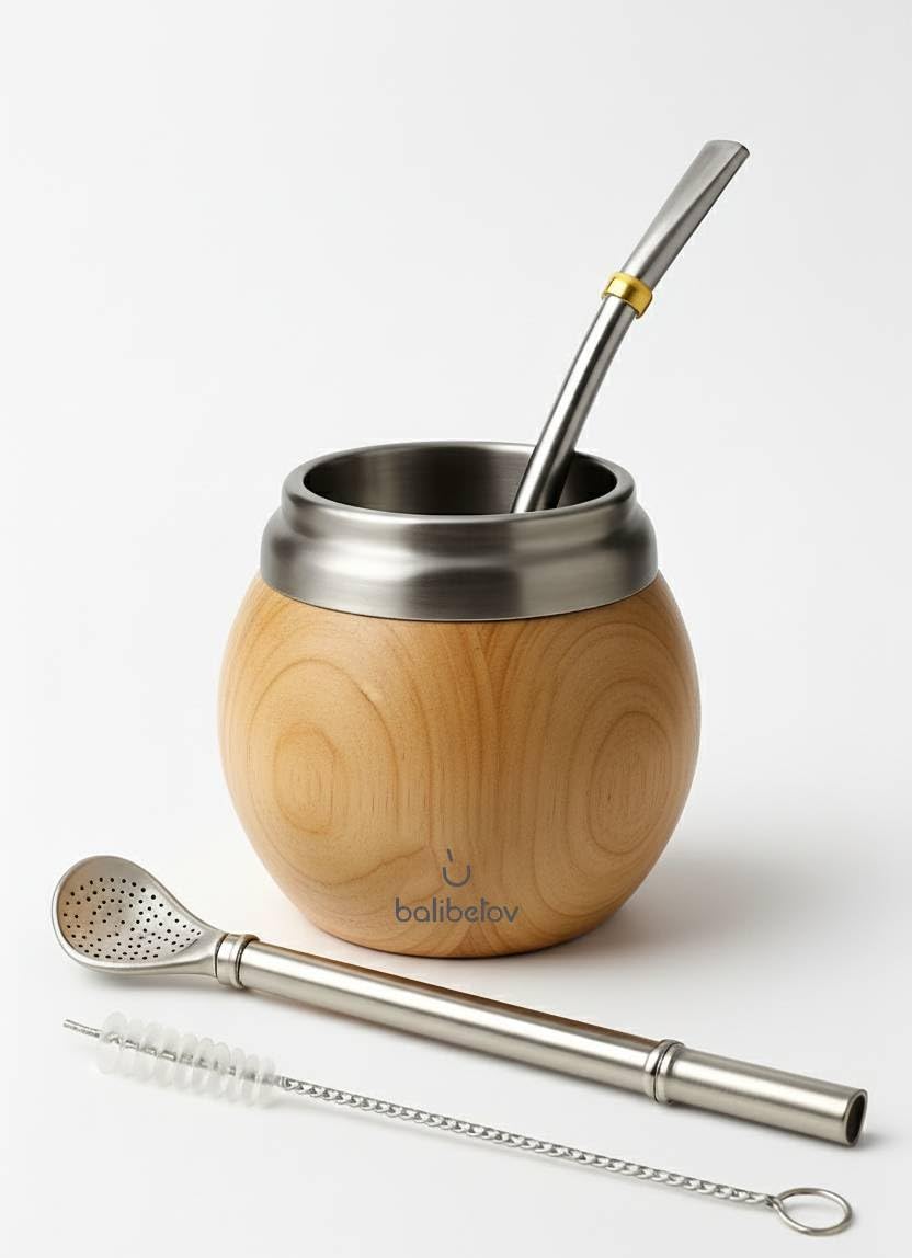 Yerba Mate Kit | Stainless Steel Gourd and Bombilla Set