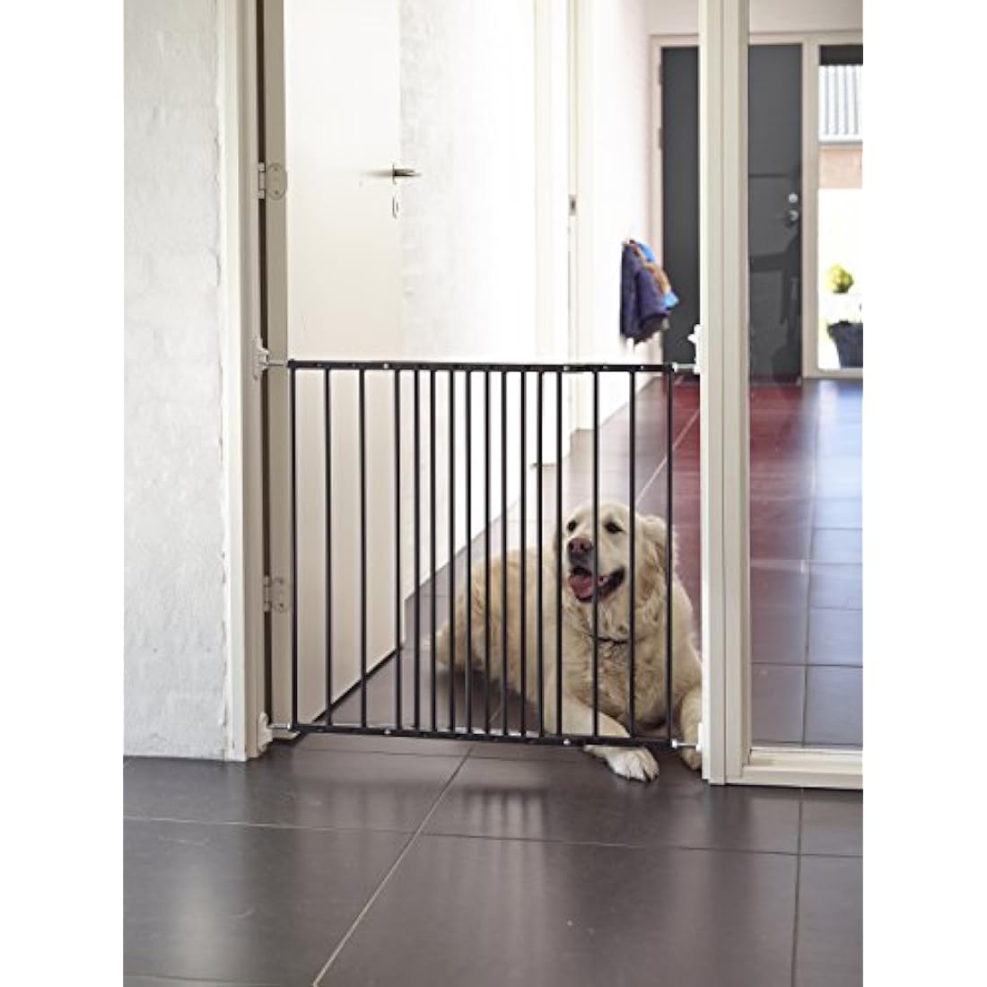 Scandinavian Pet Design Extendable Dog Gate – Wall-Mounted Metal Safety Gate