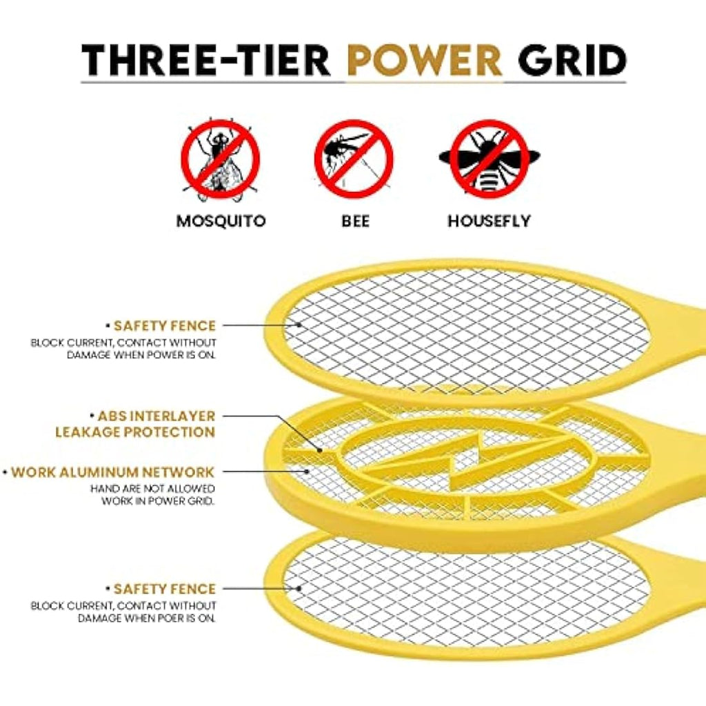 Electric Fly Swatter – Battery Operated Bug Zapper Racket
