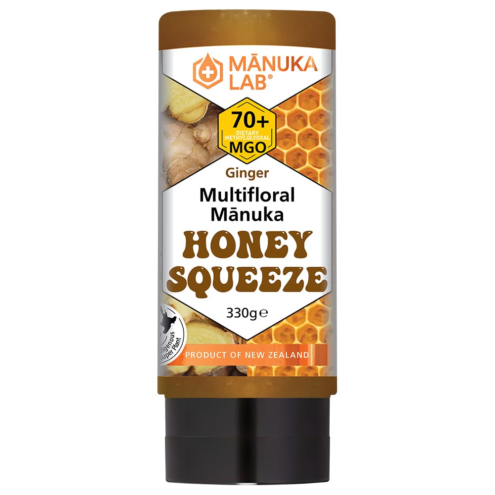 Manuka Lab 70+ MGO Manuka Honey - Ginger Flavour Squeeze Bottle 330g