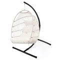 Goutime C-Shape Hammock Chair Stand - Heavy Duty Steel, 330lb Capacity