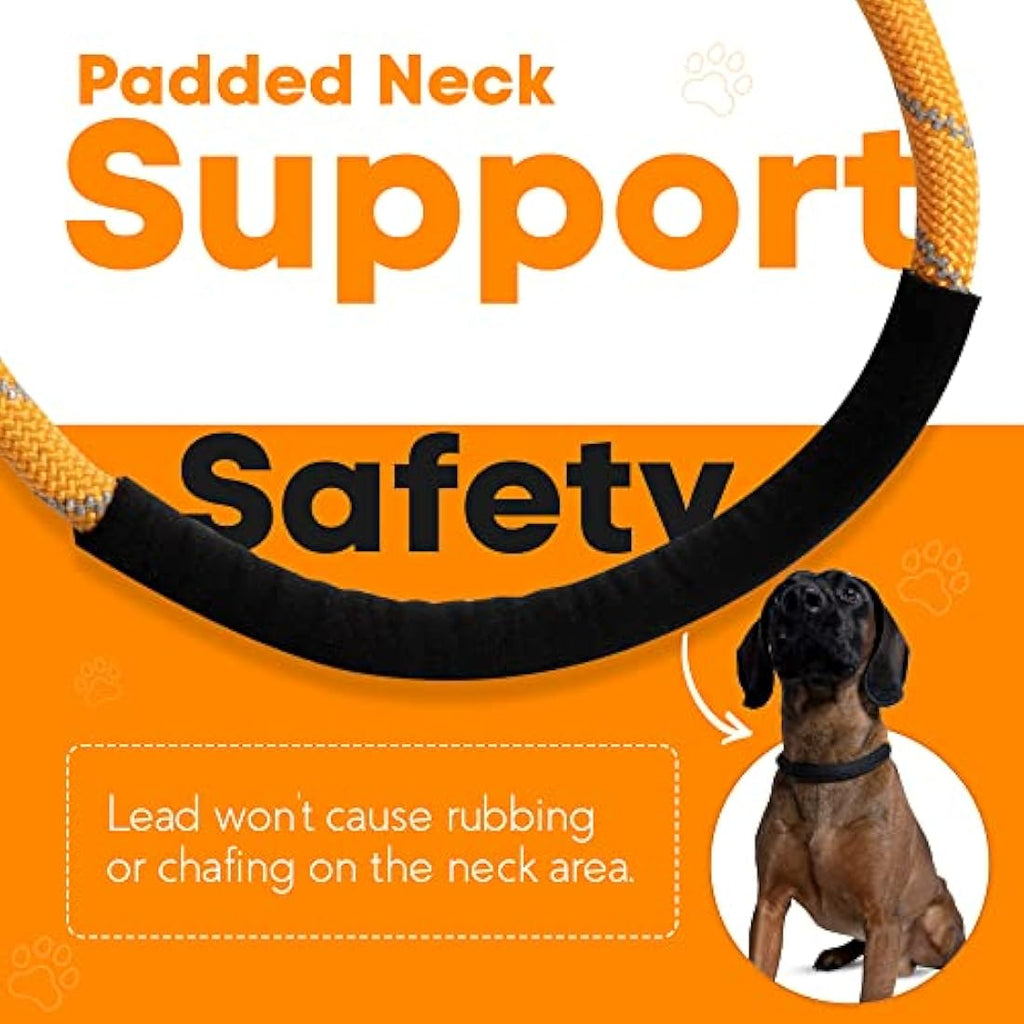 Padded Slip Lead – 1.8m Anti-Pull Rope Dog Training Leash