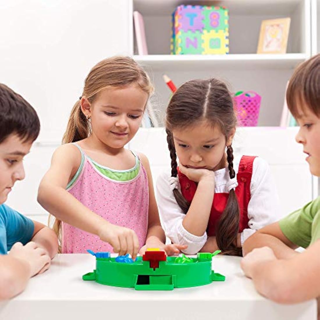 Jolof Store Hungry Frogs Family Board Game – 4 Player Kids Reflex Toy