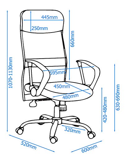 Alphason AOC4087BLK Orlando Orlando Black Mesh Chair Black - image 5