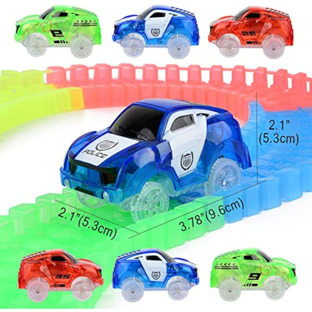 Glow Tracks Cars | 3-Pack LED Light Up Race Track Accessories