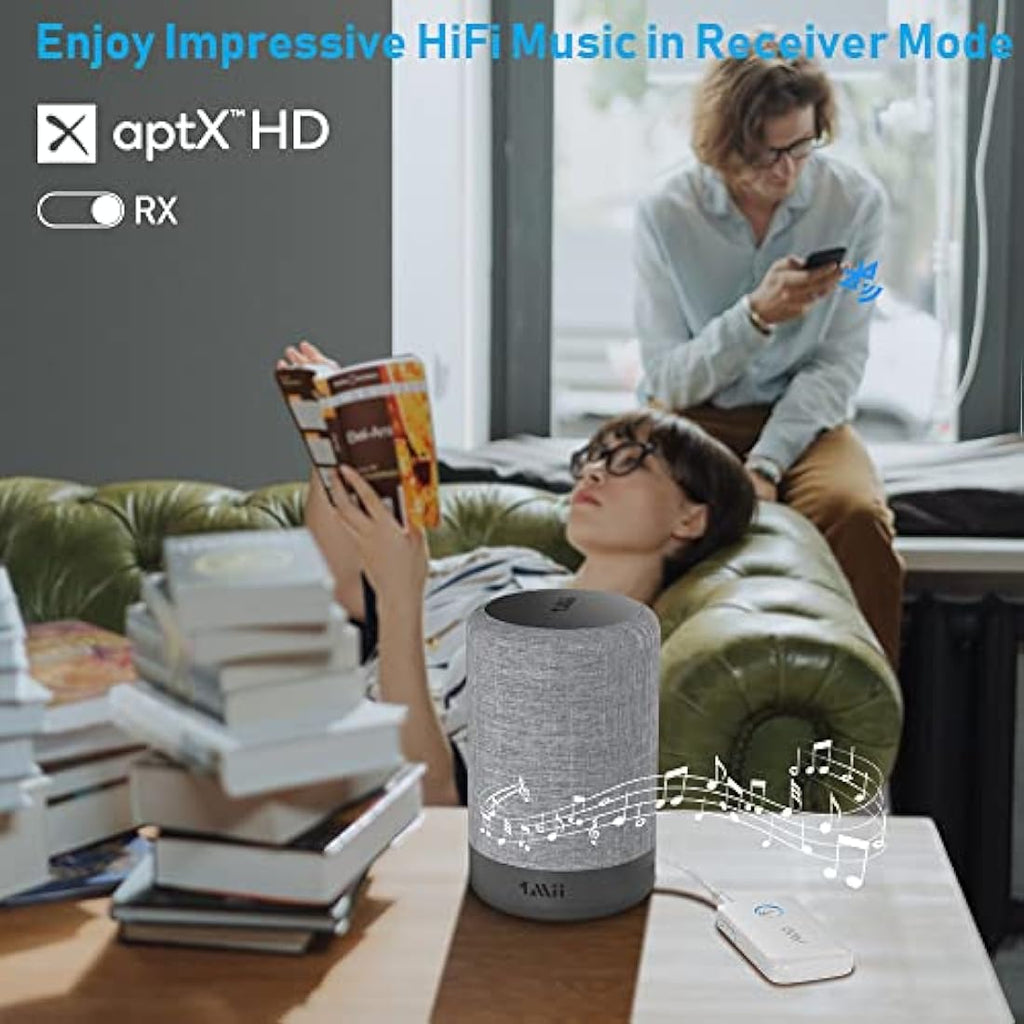YMOO Bluetooth 5.3 Transmitter Receiver | AptX Low Latency Audio Adapter