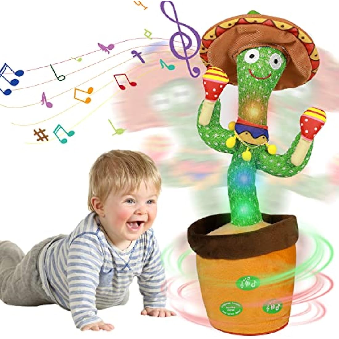 HICAS Dancing Talking Cactus Toy – 120 Songs & Voice Recorder Plush