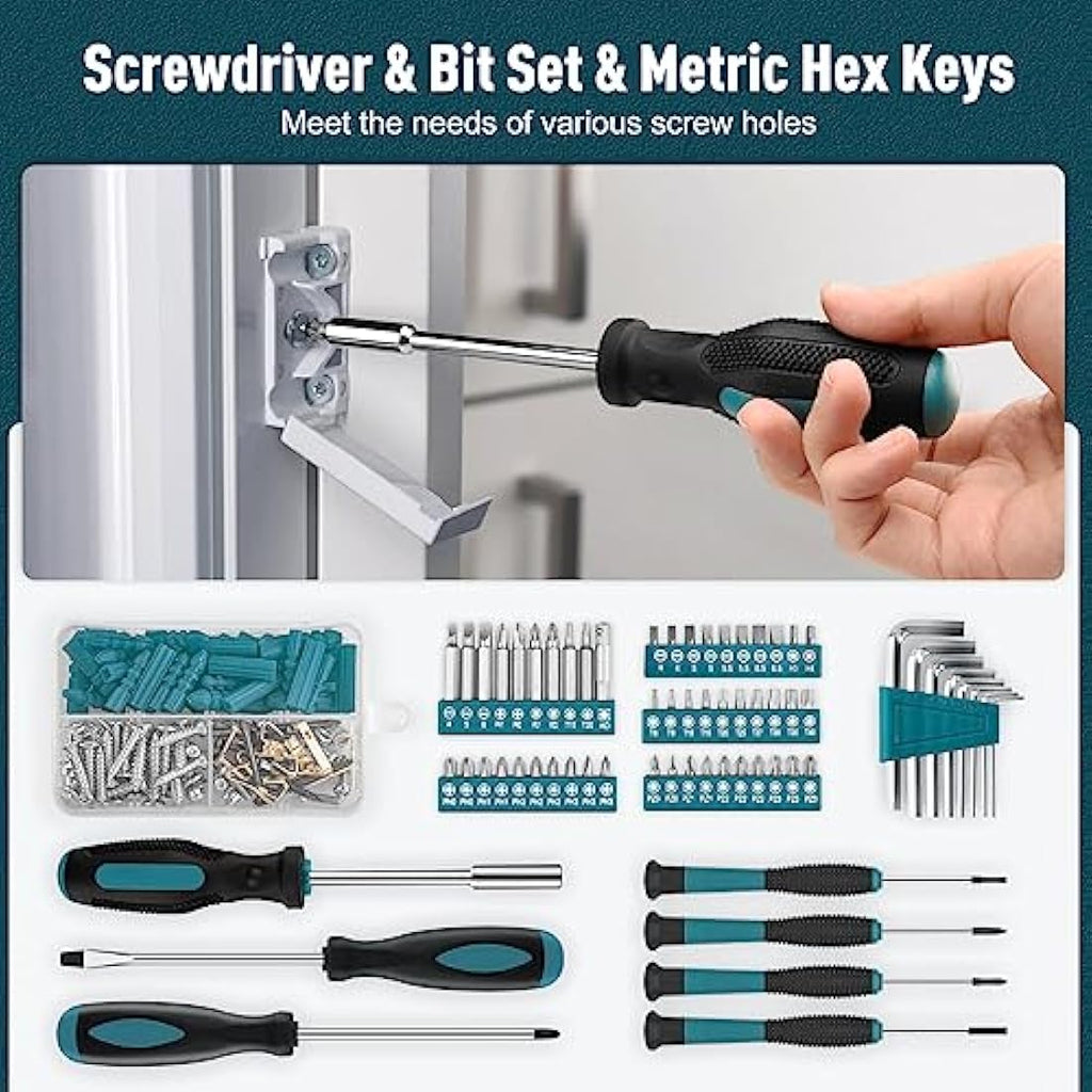 Sundpey 281-Piece Home Tool Kit – Portable Hand Tool Set with Case