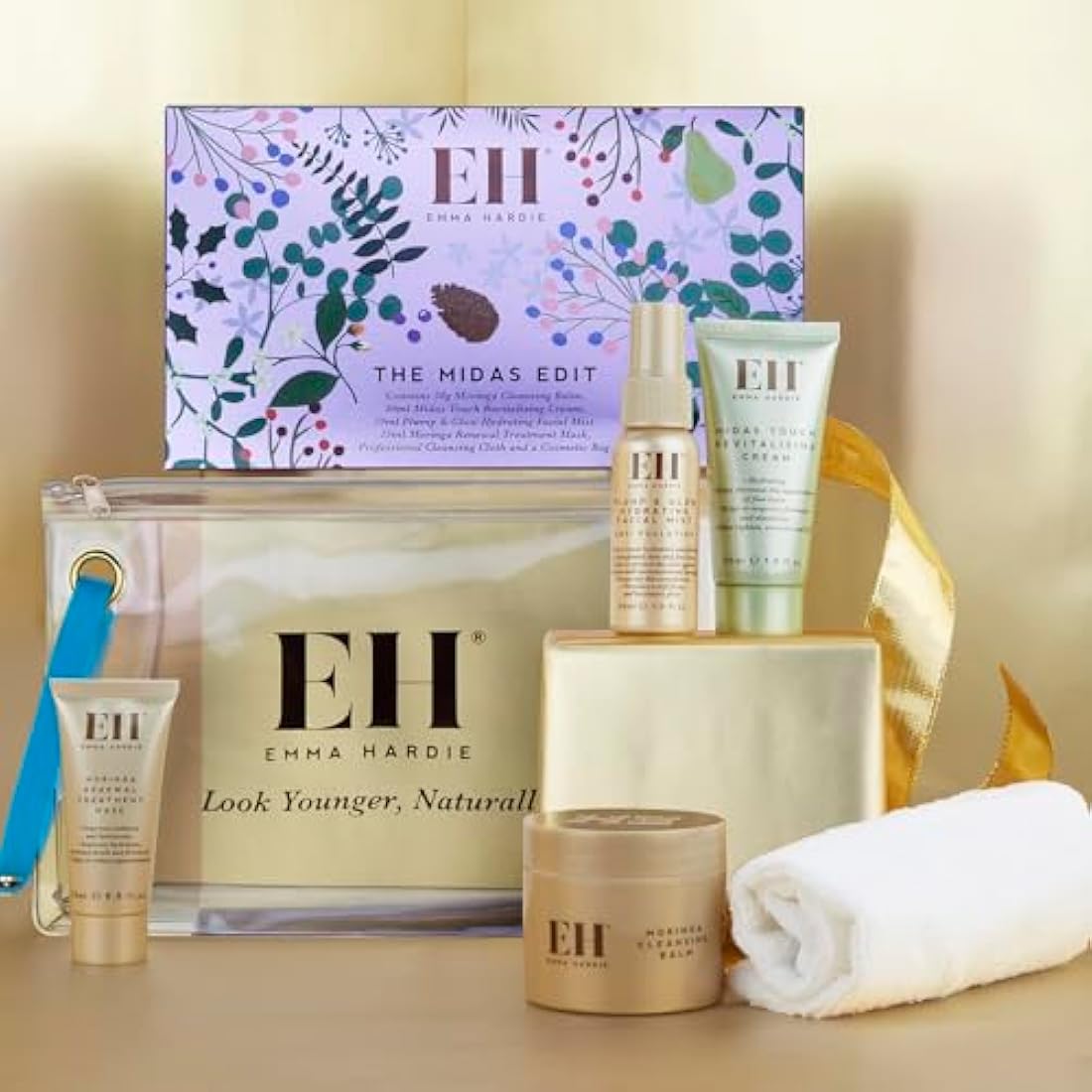 Emma Hardie The Midas Edit Skincare Gift Set – 5 Piece Travel Beauty Kit