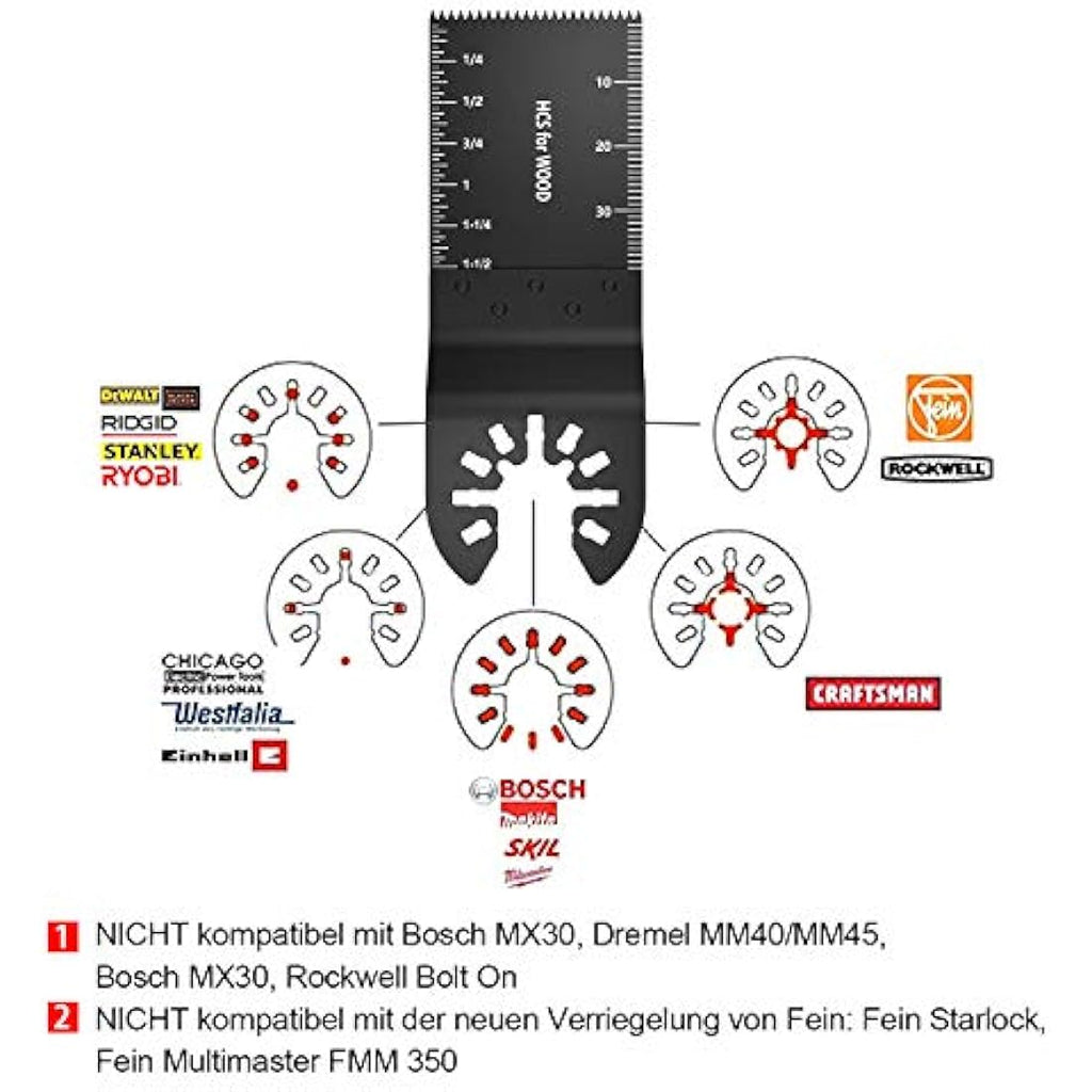 Jolof Store 60pc Oscillating Saw Blades | Universal Multitool Accessories