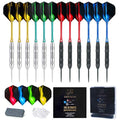 Centaur 12 Pack Steel Tip Darts - 22g Professional Metal Dart Set