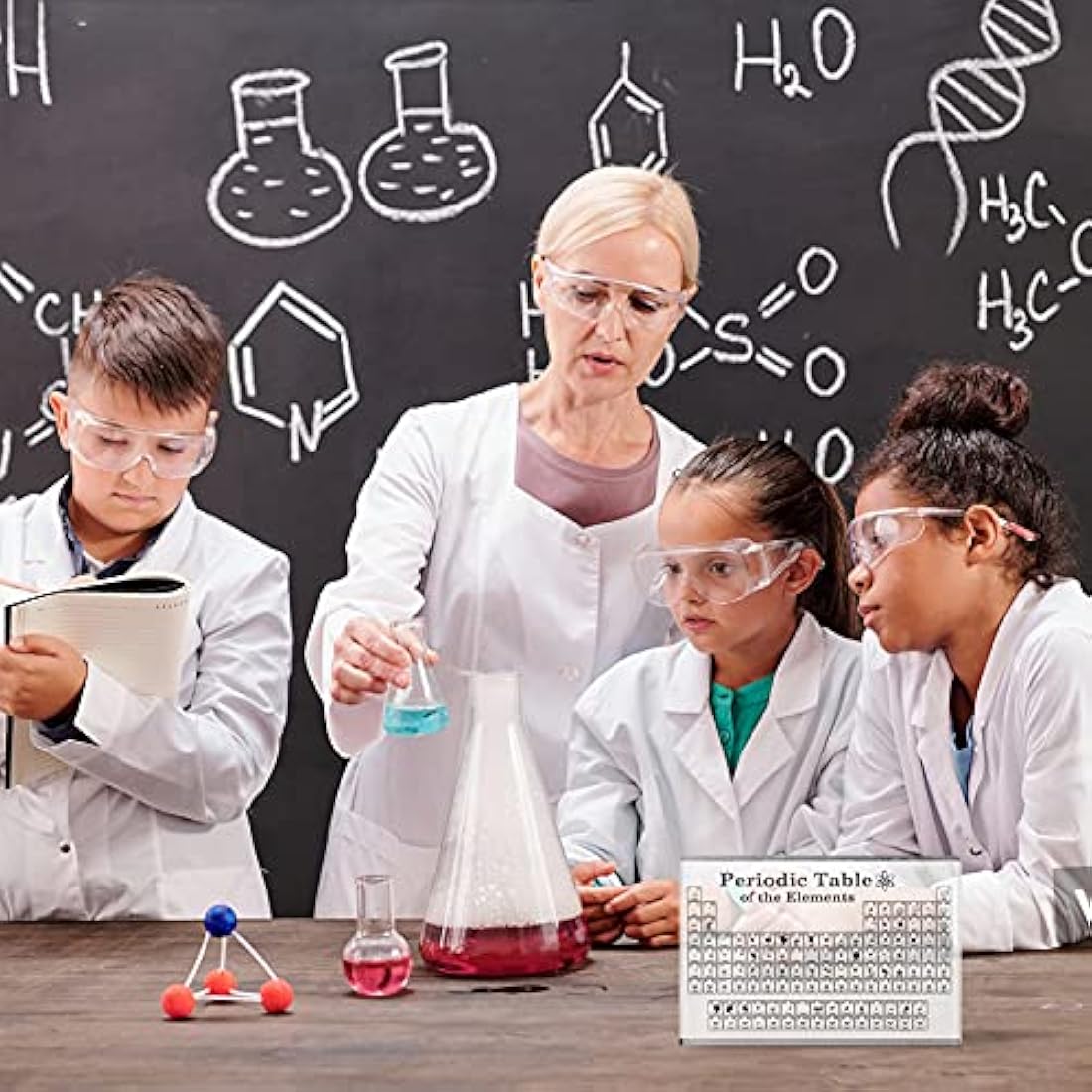 Jolof Store Periodic Table with Real Elements – Acrylic Science Decor