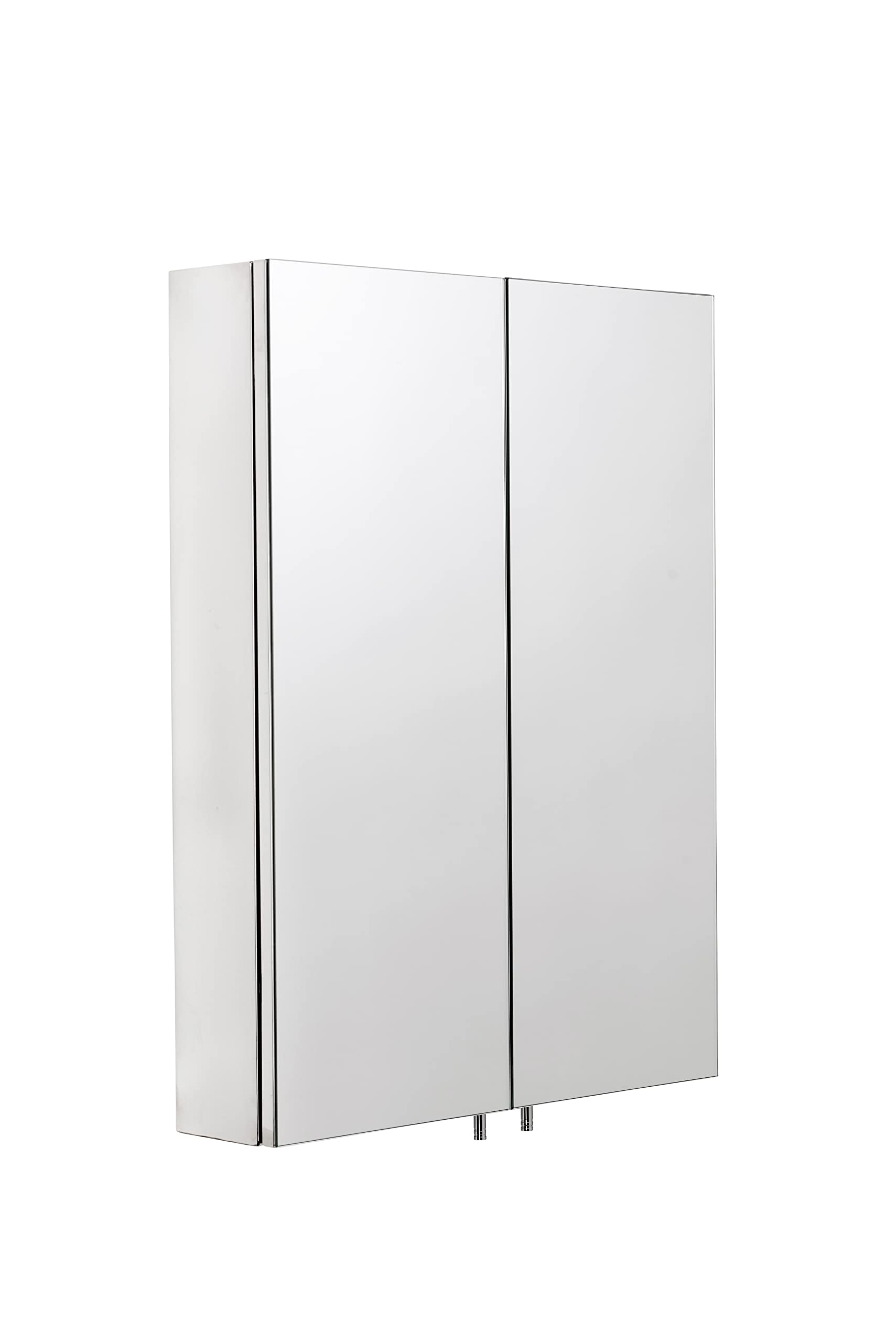 Croydex Stainless Steel Double Door Mirrored Bathroom Cabinet