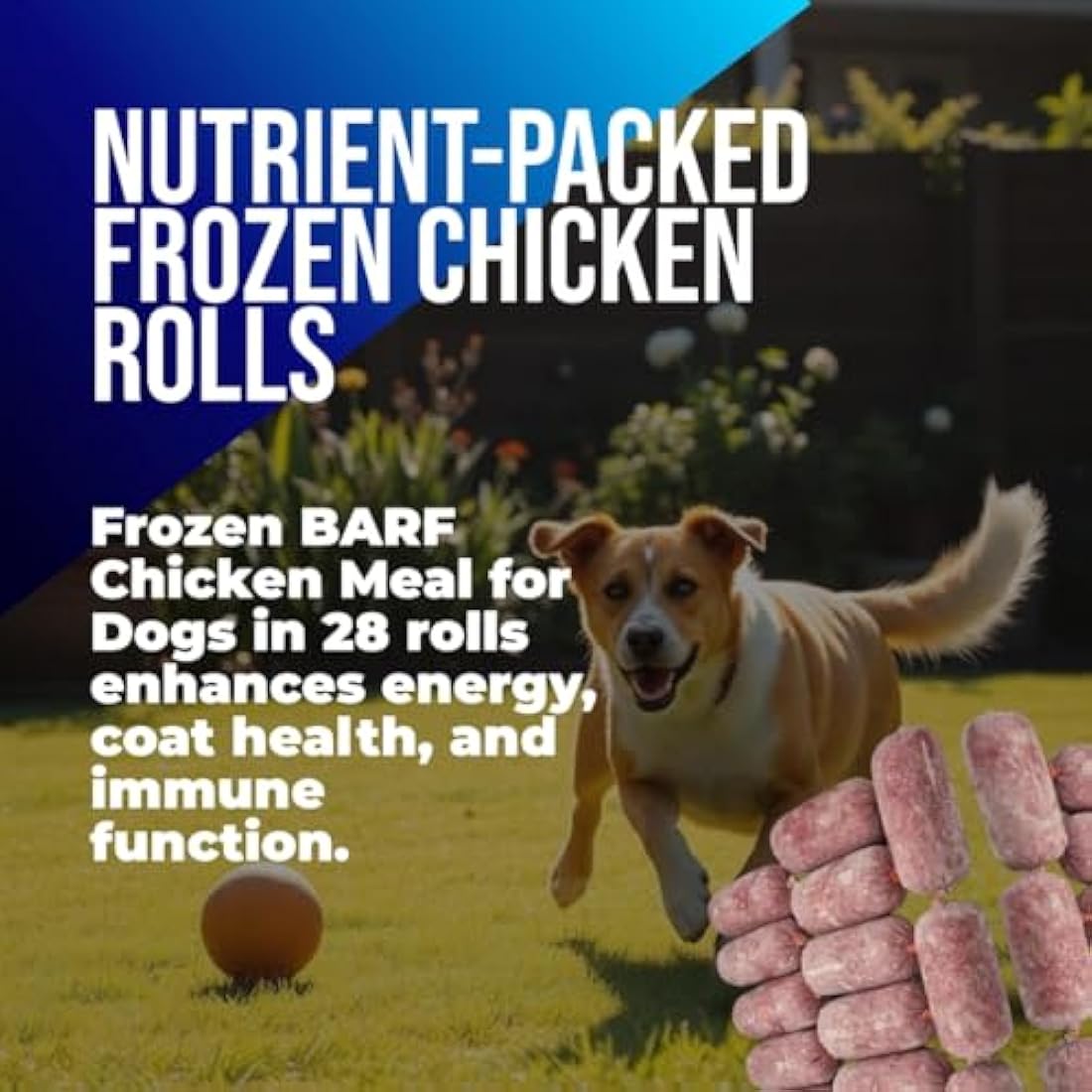 Jolof Store Raw Chicken Mince BARF Dog Food – 28 x 500g Frozen Rolls